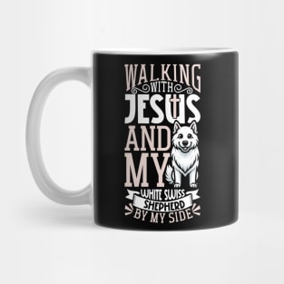 Jesus and dog - Berger Blanc Suisse Mug